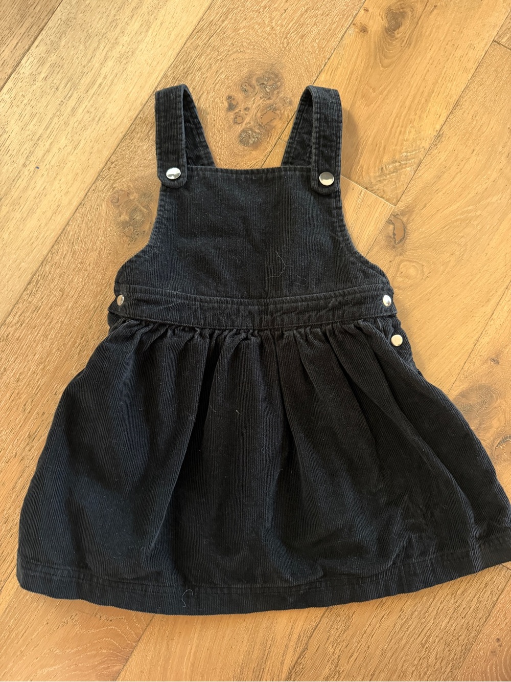 Black Kids Cotton Pinafore Dress